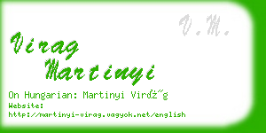 virag martinyi business card